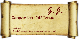 Gasparics Józsua névjegykártya